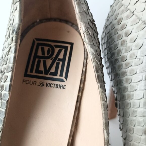 Pour La Victoire Snake Skin Platform Heels Size 9 Pump High Heel Shoes - Picture 12 of 16